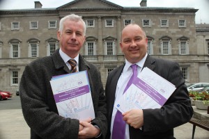 Sinn Féin's Seán Crowe TD and Seanadóir Trevor Ó Clochartaigh with new CDI Evaluation Report