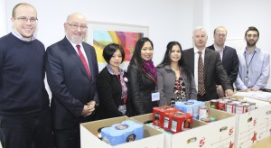 Members of Sinn Féin's Leinster House team with representatives of the Irish Filipino community